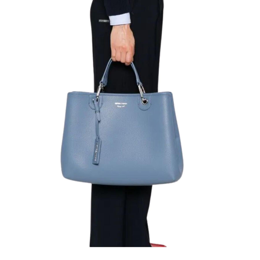 Emporio Armani Medium MyEA Blue Tote Bag