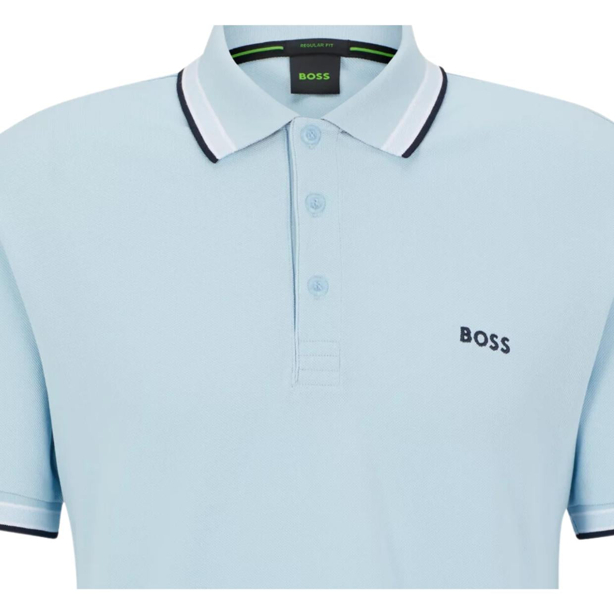 BOSS Logo Sky Blue Paddy Polo Shirt