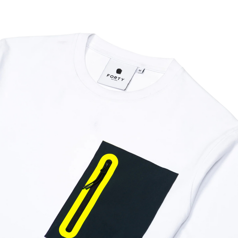Forty White Carter Pocket Tee