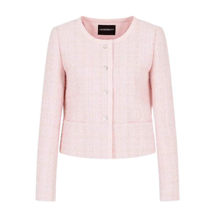 Emporio Armani Lurex Tweed Pink Jacket