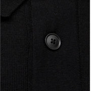 BOSS Wool Blend Black Polo Sweater