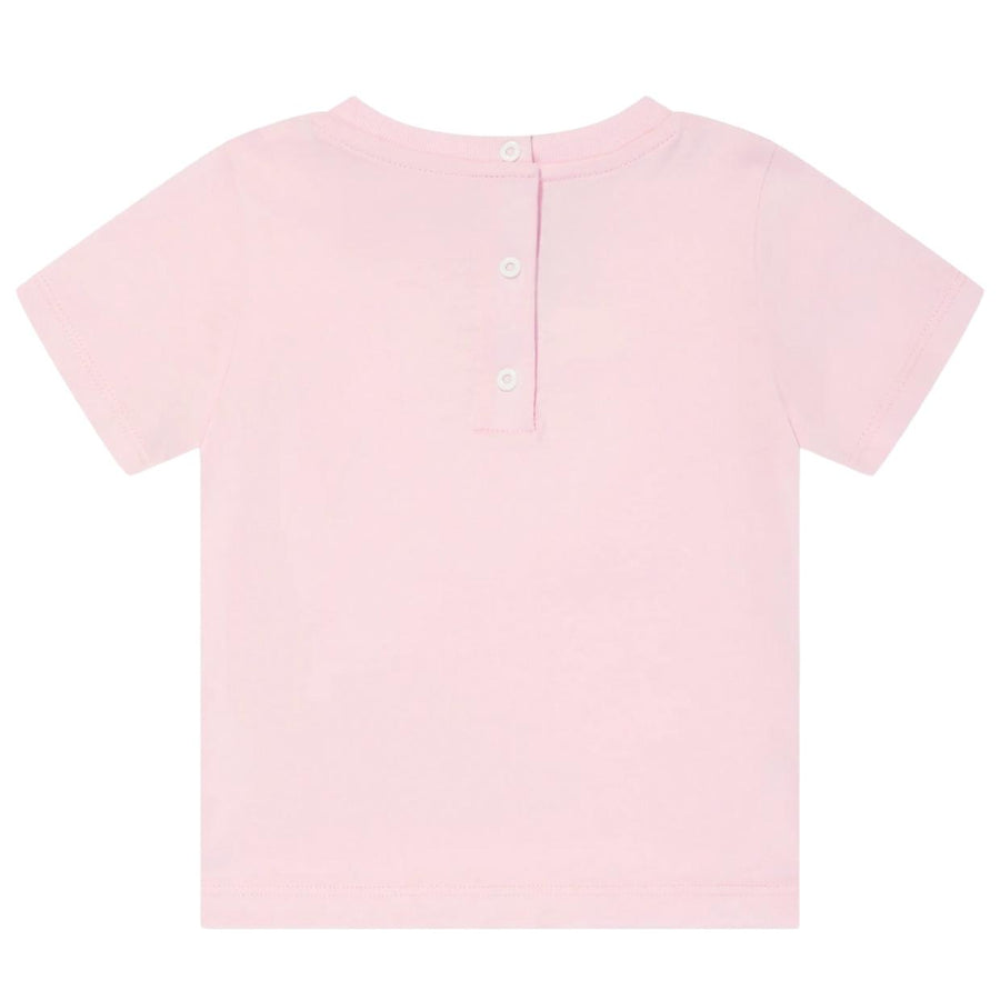 Balmain Baby Embroidered Logo Pink T-Shirt