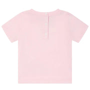 Balmain Baby Embroidered Logo Pink T-Shirt