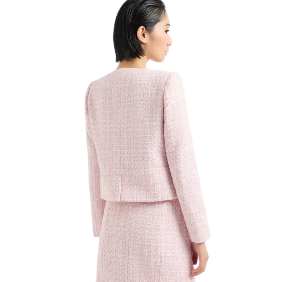 Emporio Armani Lurex Tweed Pink Jacket