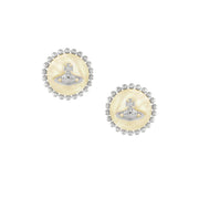 Vivienne Westwood Platinum/White Mop Neyla Earrings