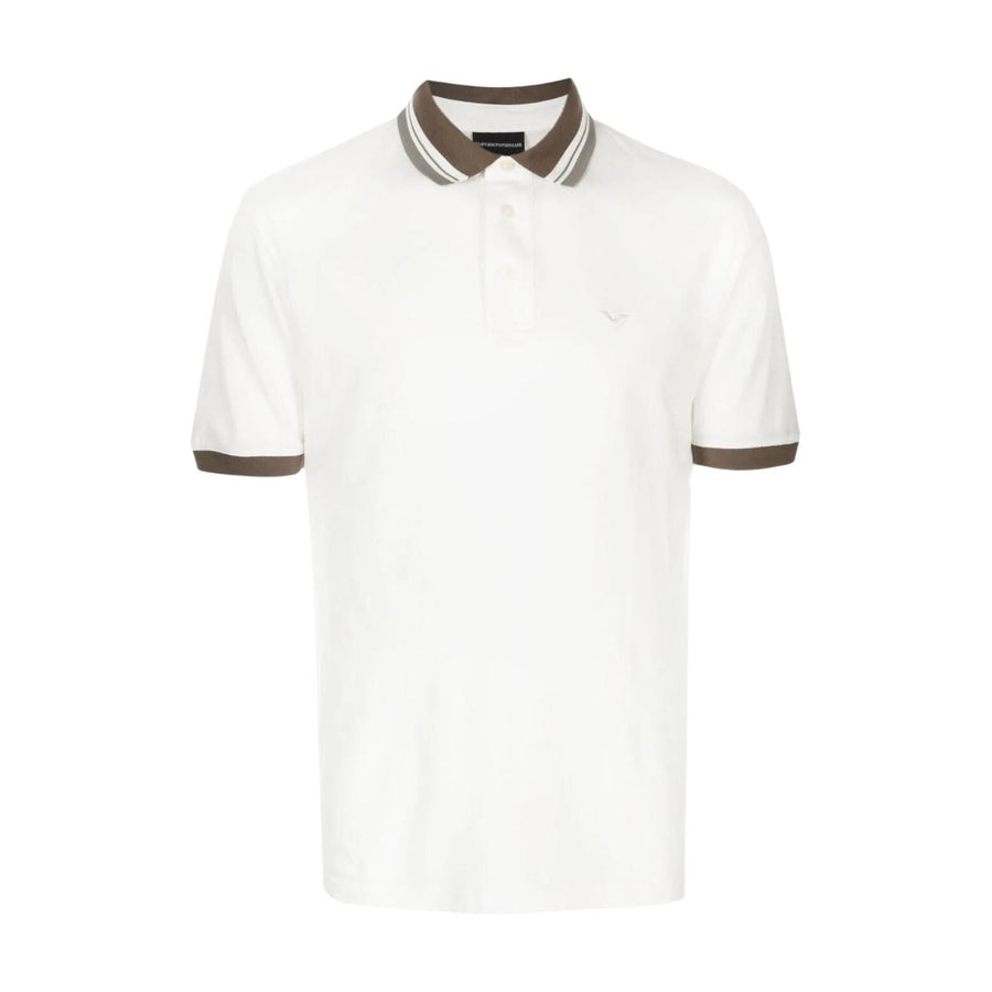 Emporio Armani Eagle Logo Short Sleeve White Polo Shirt