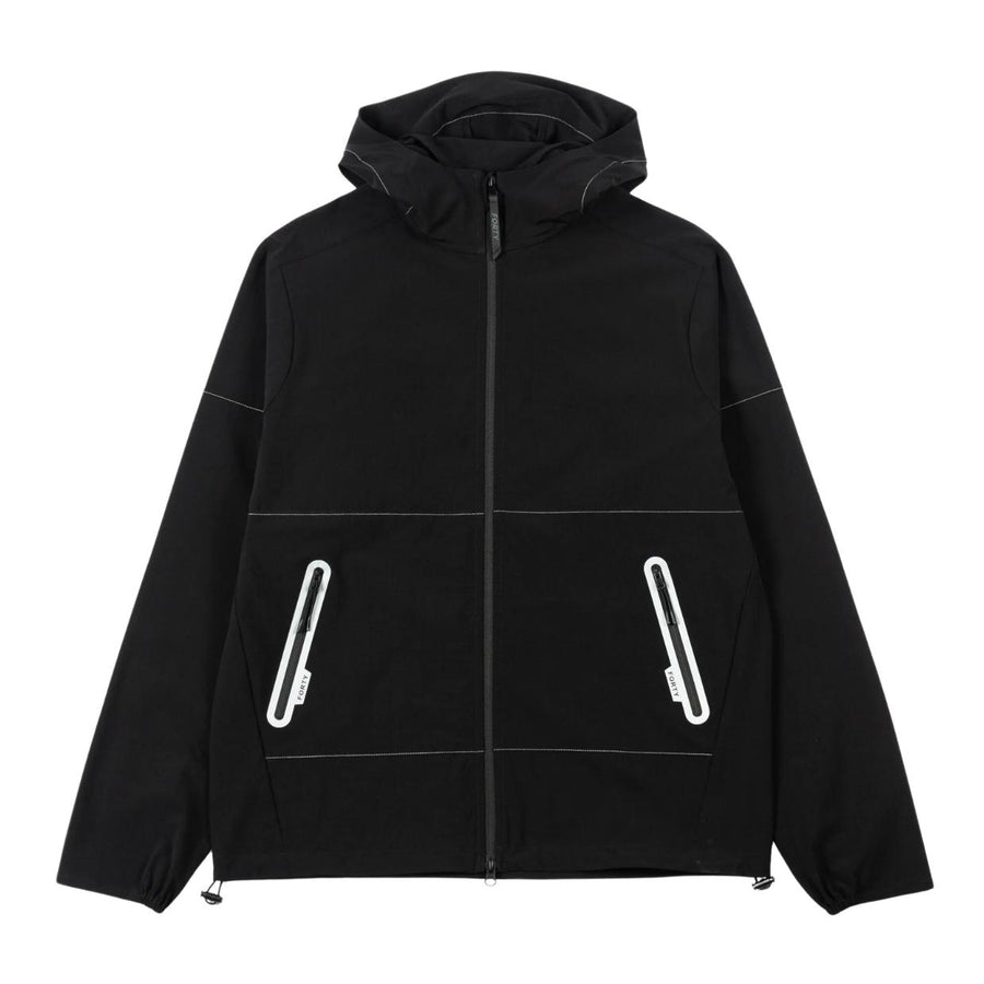 Forty Black/Reflective Laird Hooded Windbreaker