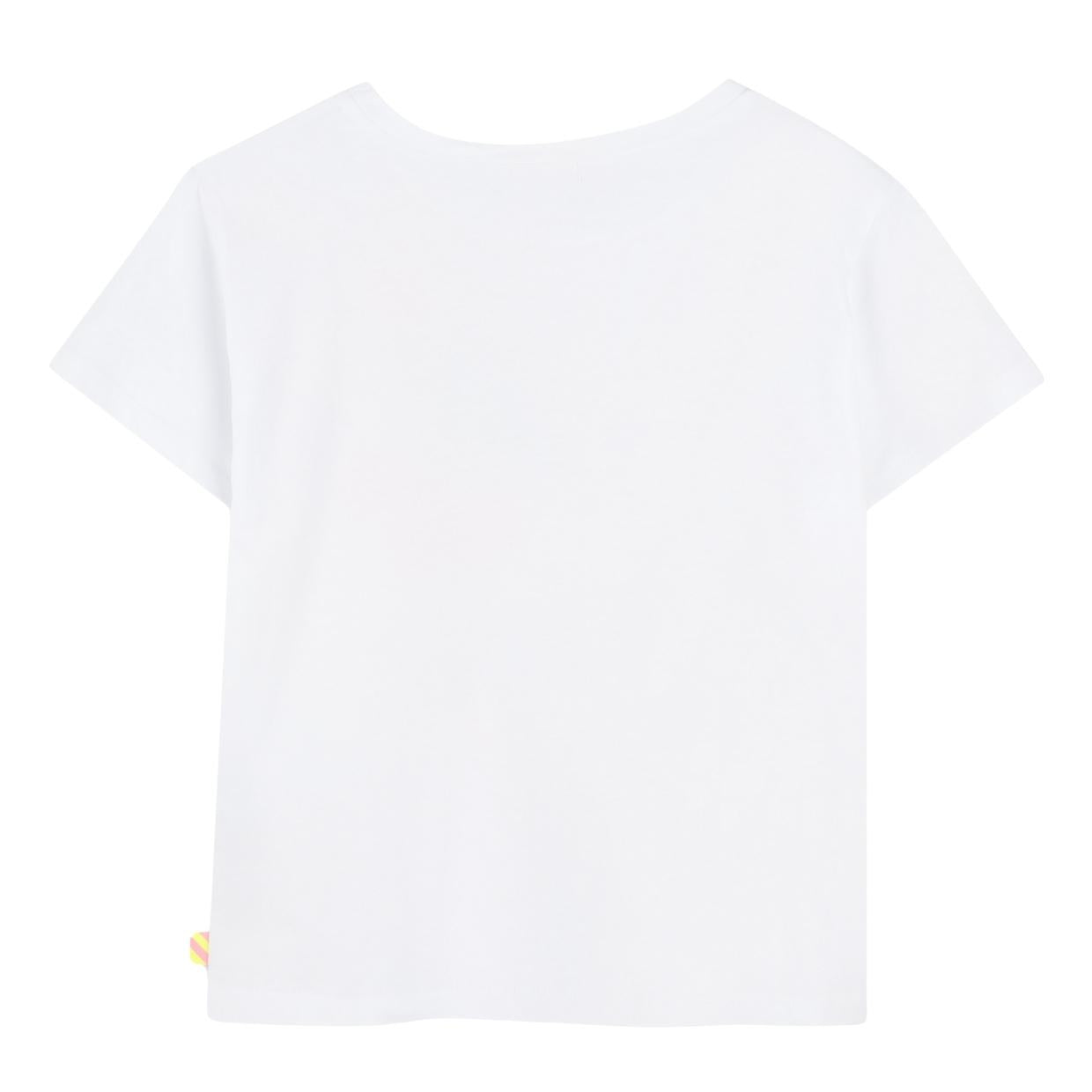 Billieblush Kids Graphic Sequins White T-Shirt
