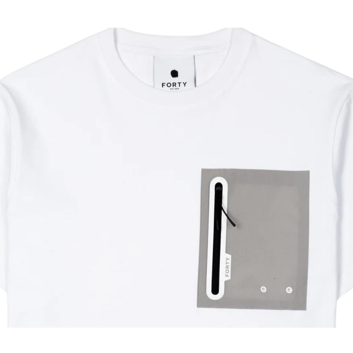 Forty Doyle Pocket White/Grey/Black T-Shirt