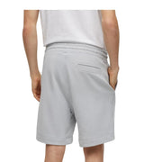 BOSS Logo Patch Sewalk Grey Sweat Shorts