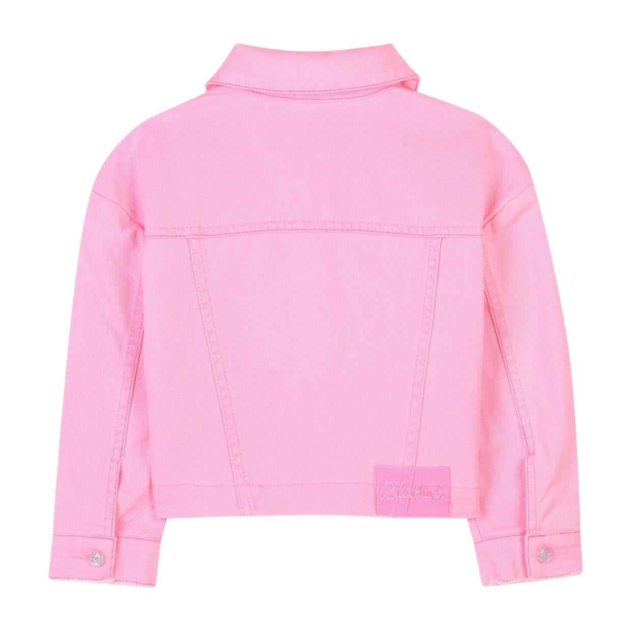 Billieblush Kids Pink Sequin Denim Jacket