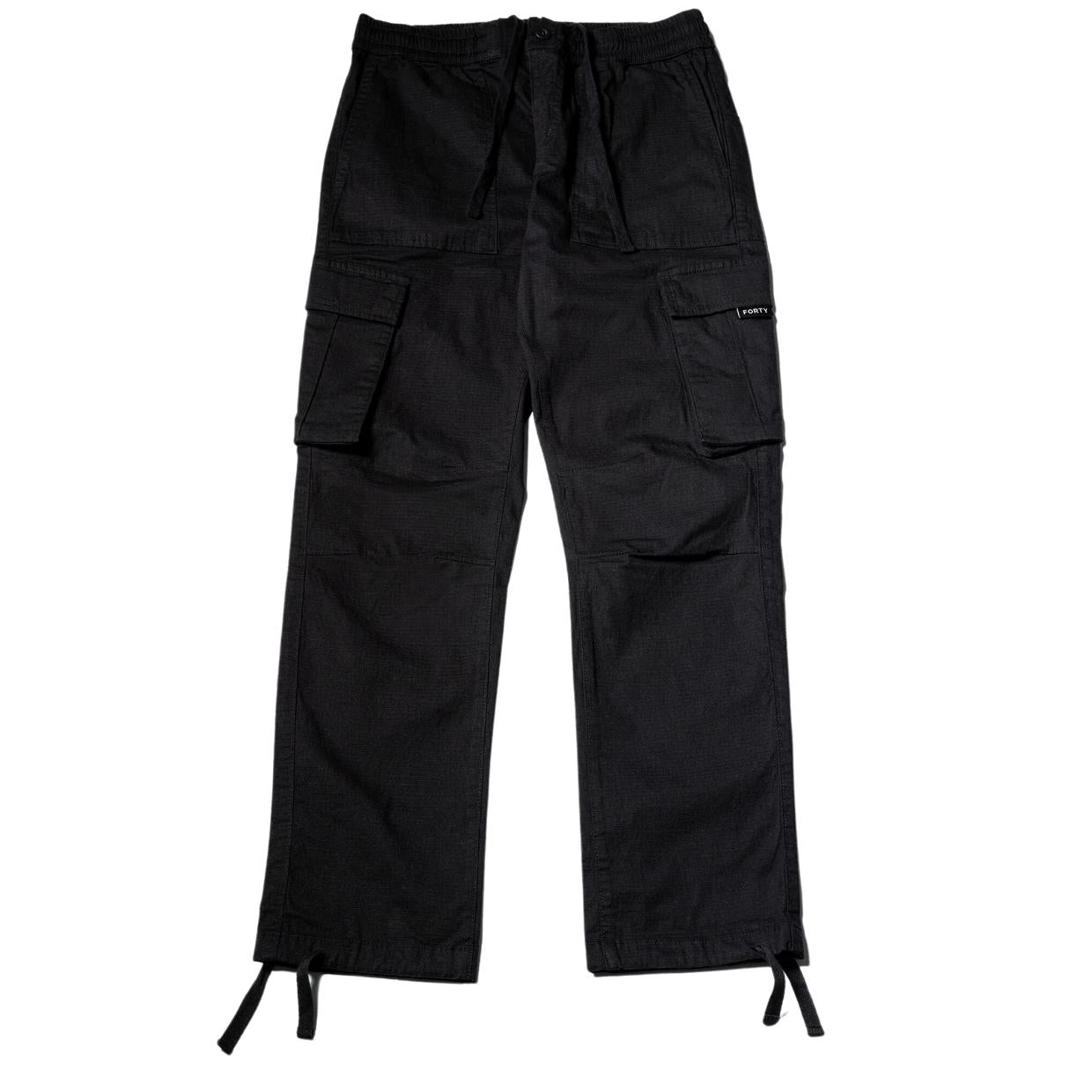 Forty Black Ripstop Cargo Pants
