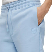 BOSS Logo Patch Sewalk Blue Sweat Shorts