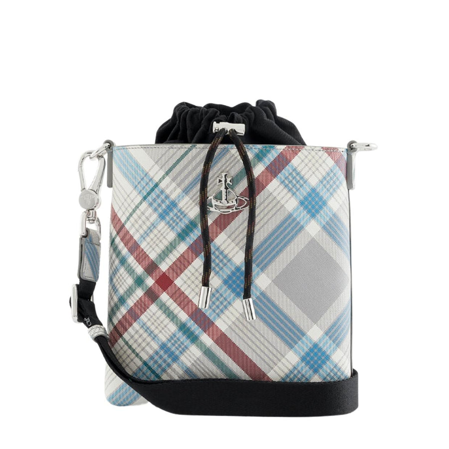 Vivienne Westwood Madras Check Drawstring Crossbody Bag