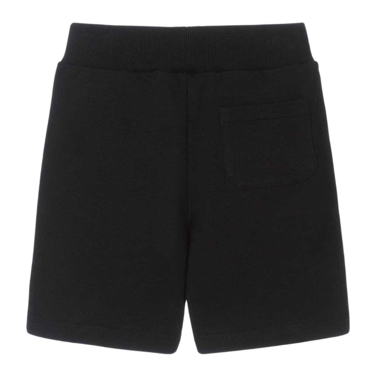 Balmain Kids Contrast Logo Black Sweat Shorts