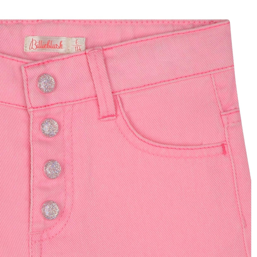 Billieblush Kids Pink Sequin Denim Shorts