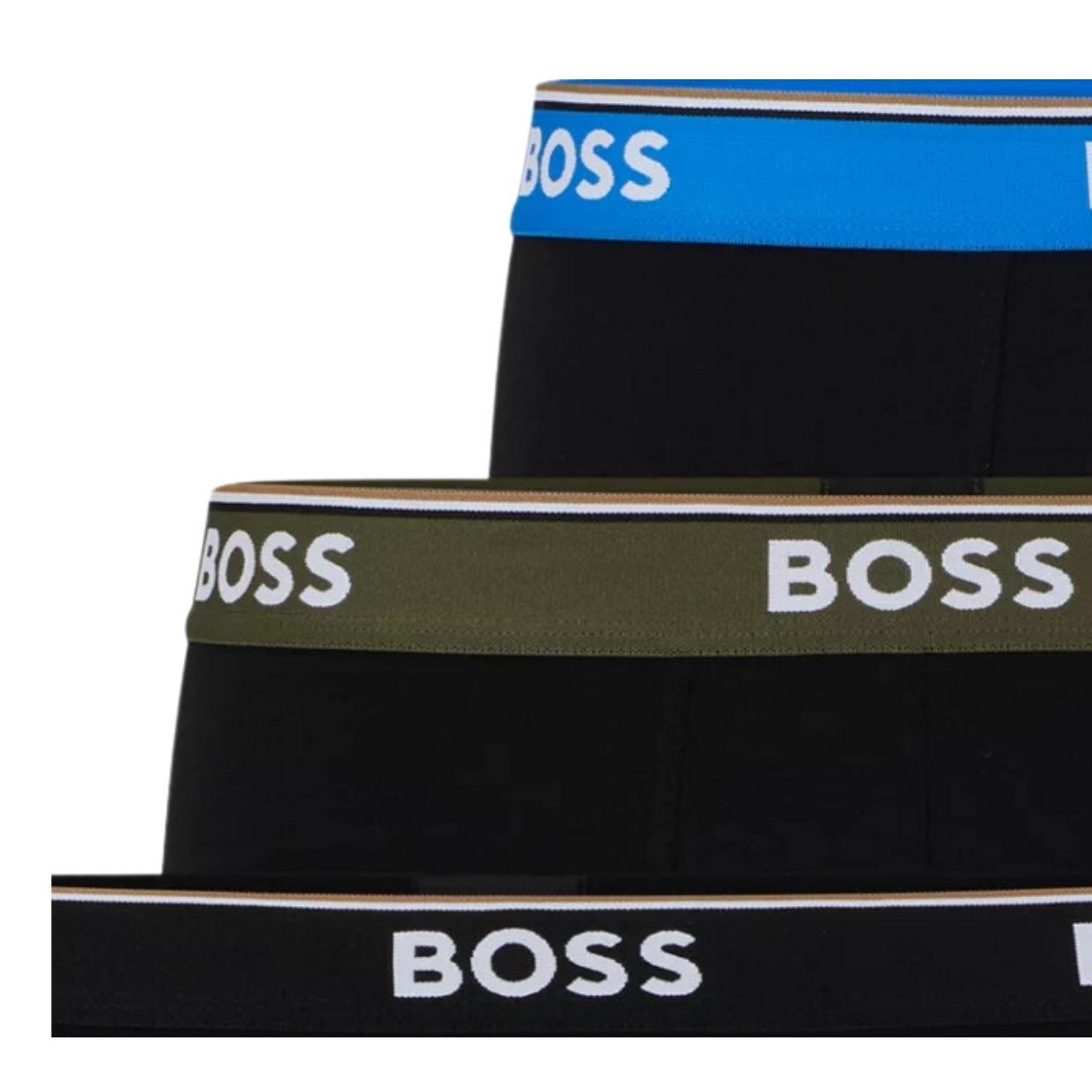 BOSS Logo Three Pack Stretch Cotton Boxer Brief