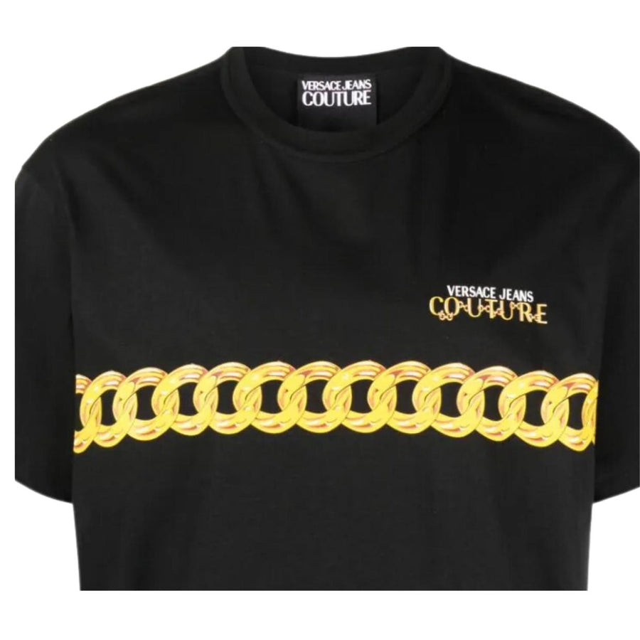 Versace Jeans Couture Chain Logo Black T-Shirt