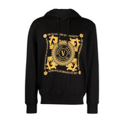 Versace Jeans Couture V Emblem Chain Black Hoodie