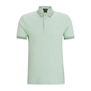 BOSS Mesh Logo Paule 1 Light Green Polo Shirt