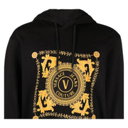 Versace Jeans Couture V Emblem Chain Black Hoodie