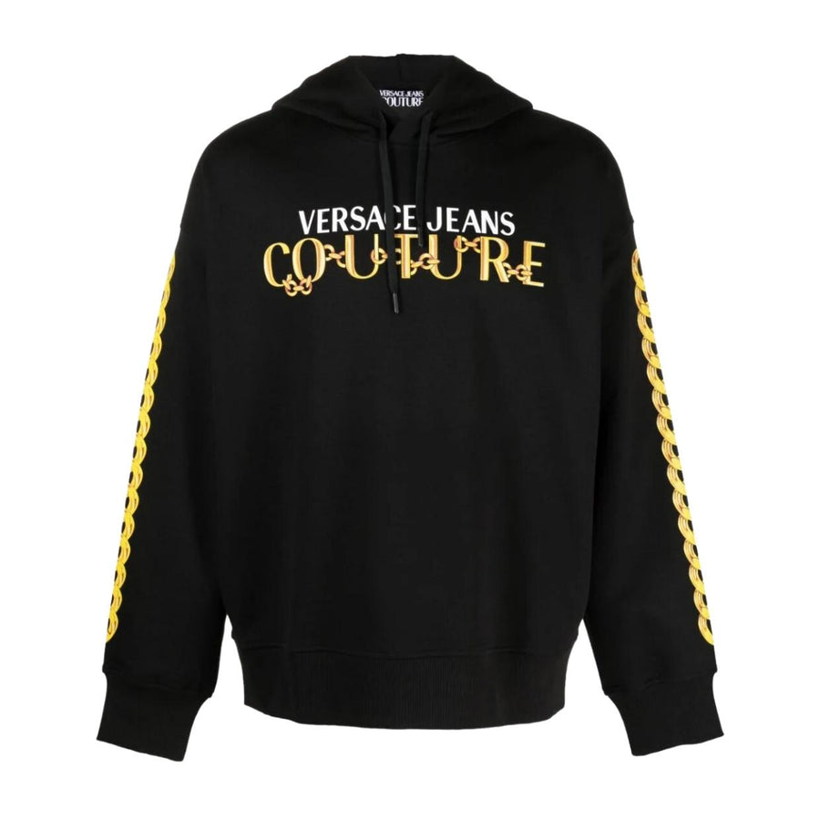 Versace Jeans Couture Chain-Link Black Hoodie