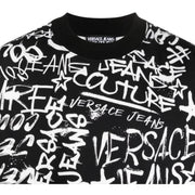 Versace Jeans Couture Graffiti Logo All-Over Black Sweatshirt