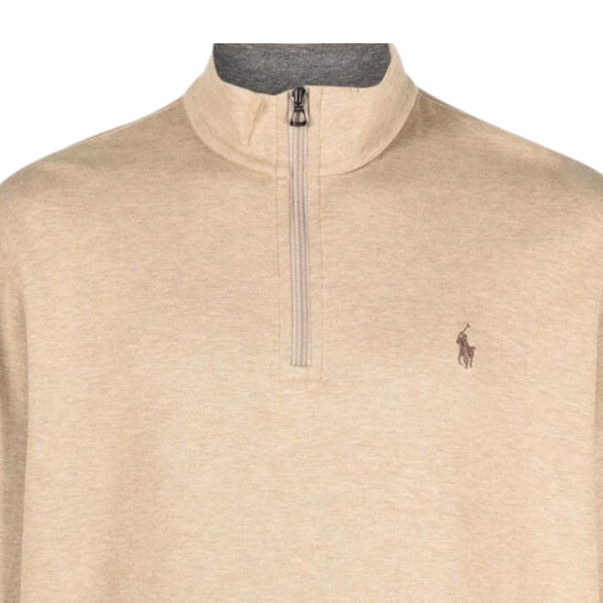 Polo Ralph Lauren Half Zip Beige Sweatshirt