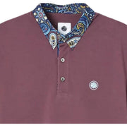 Pretty Green Marriot Paisley Collar Purple Polo Shirt