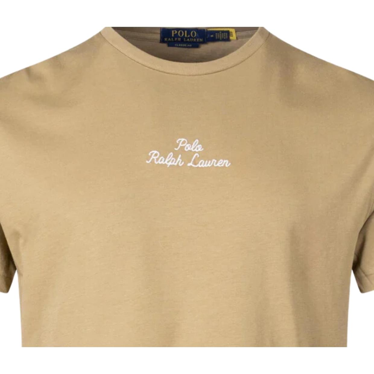 Polo Ralph Lauren Embroidered Logo Khaki T-Shirt