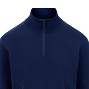 Sandbanks Navy Interlock Quarter Zip Sweatshirt