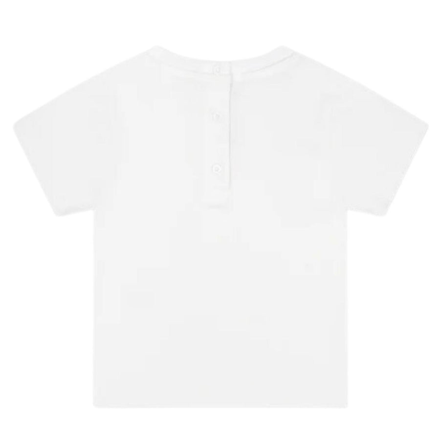 Balmain Baby Contrast Embroidered Logo White T-Shirt