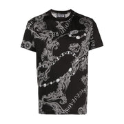 Versace Jeans Couture All-Over Chain Print Black T-Shirt