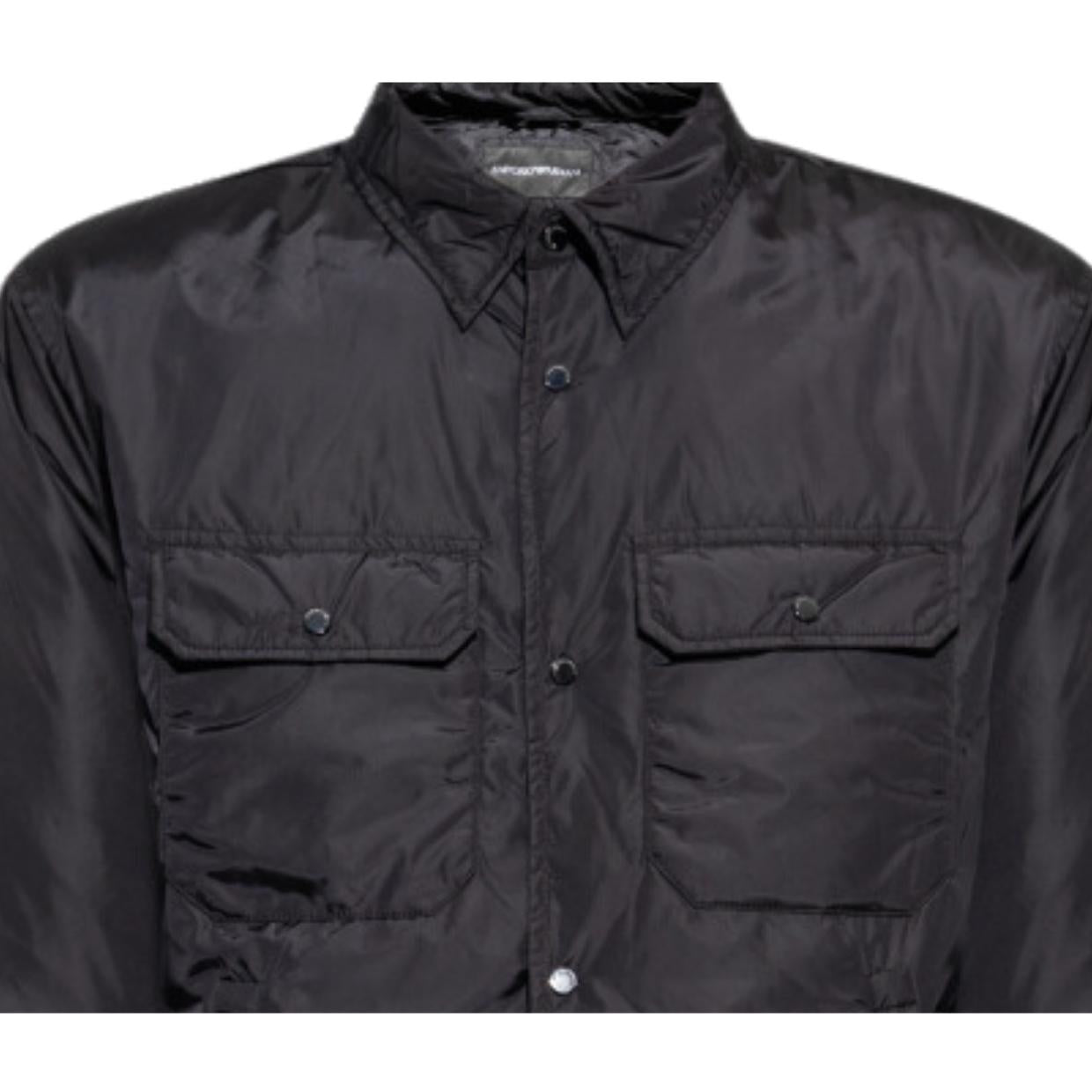 Emporio Armani Chest Pocket Black Overshirt