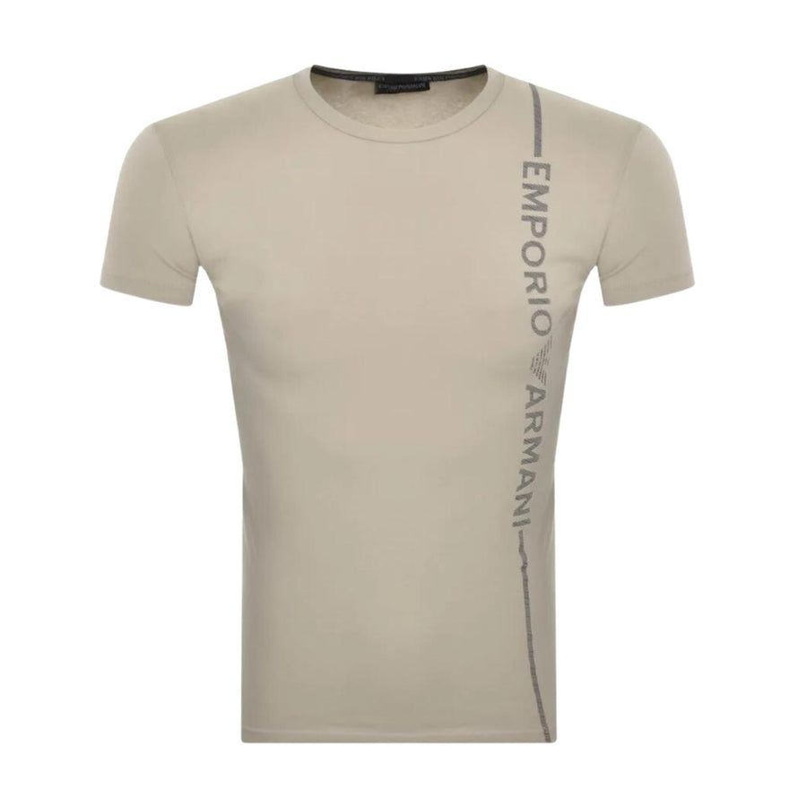 Emporio Armani Bodywear Side Logo Beige T-Shirt