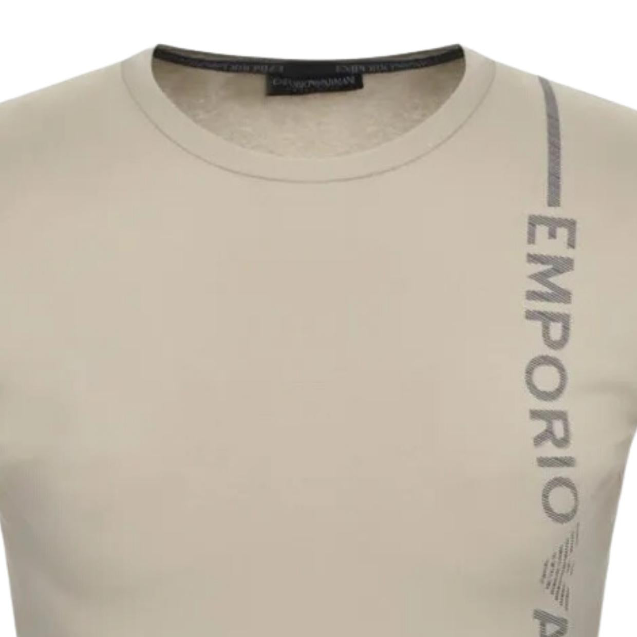 Emporio Armani Bodywear Side Logo Beige T-Shirt