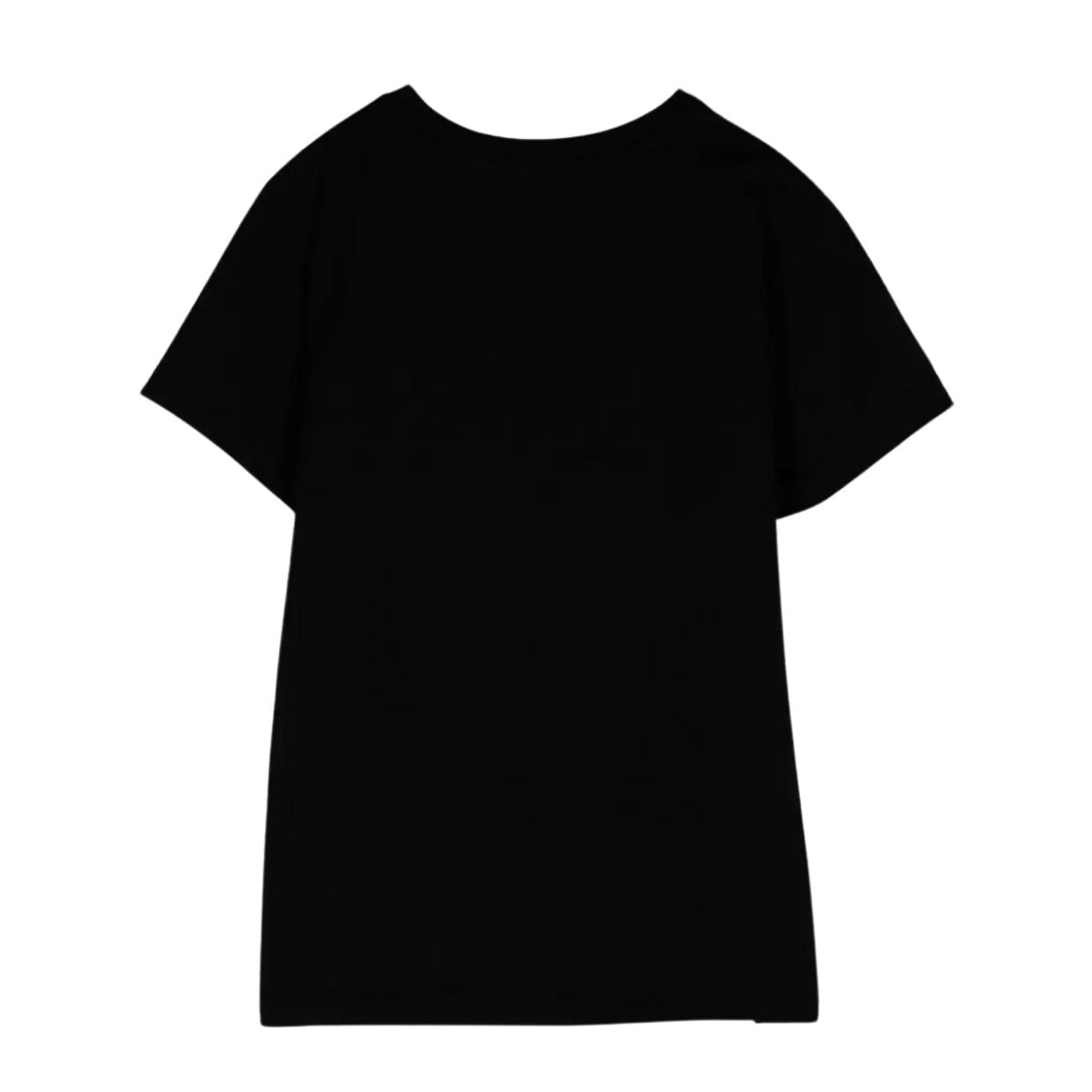 Moschino Kids Embroidered Logo Black T-Shirt