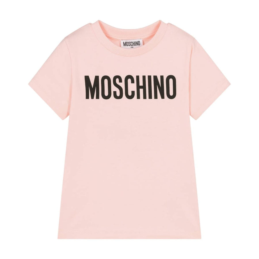 Moschino Kids Printed Logo Pink T-Shirt