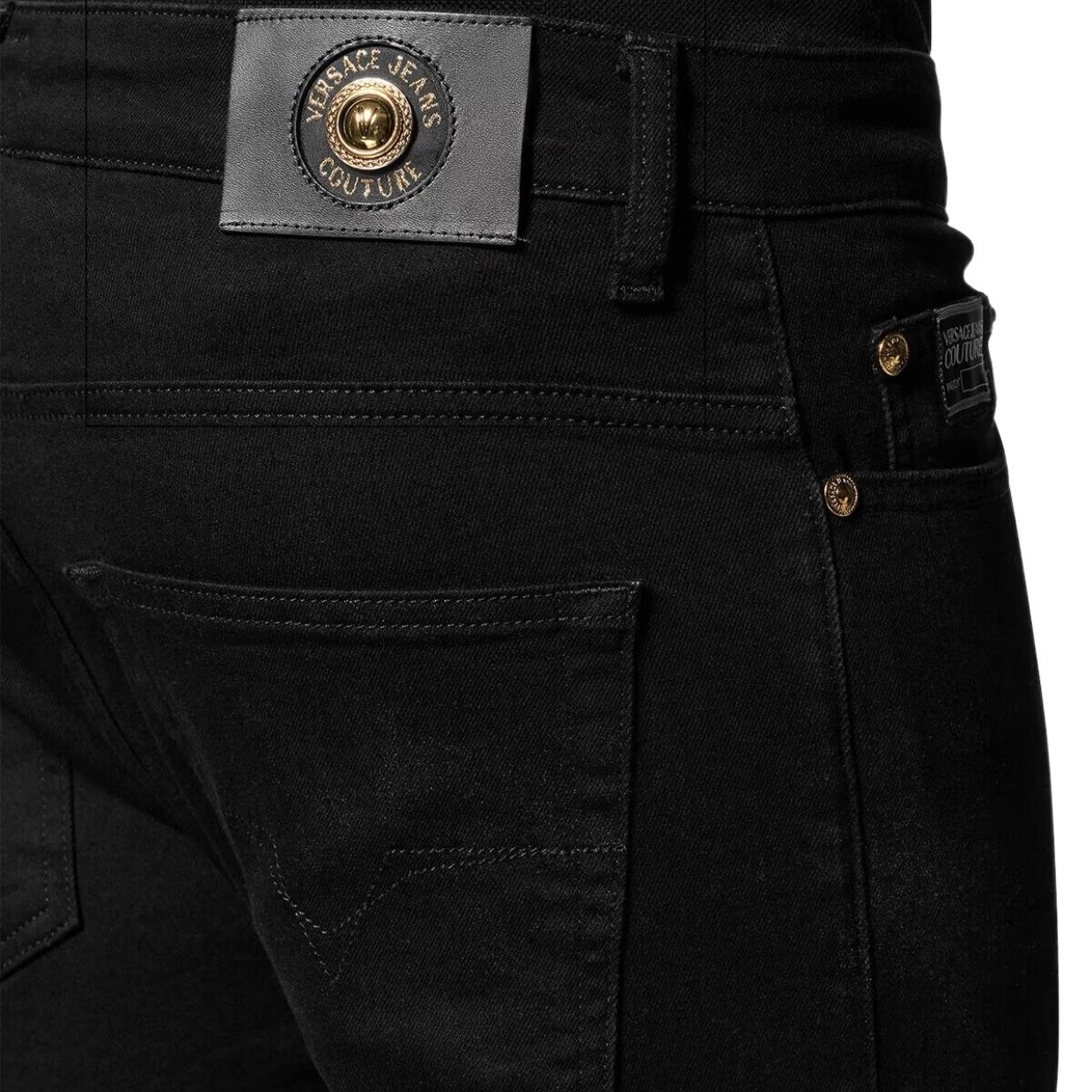 Versace Jeans Couture Piece Number Slim Fit Black Denim Jeans