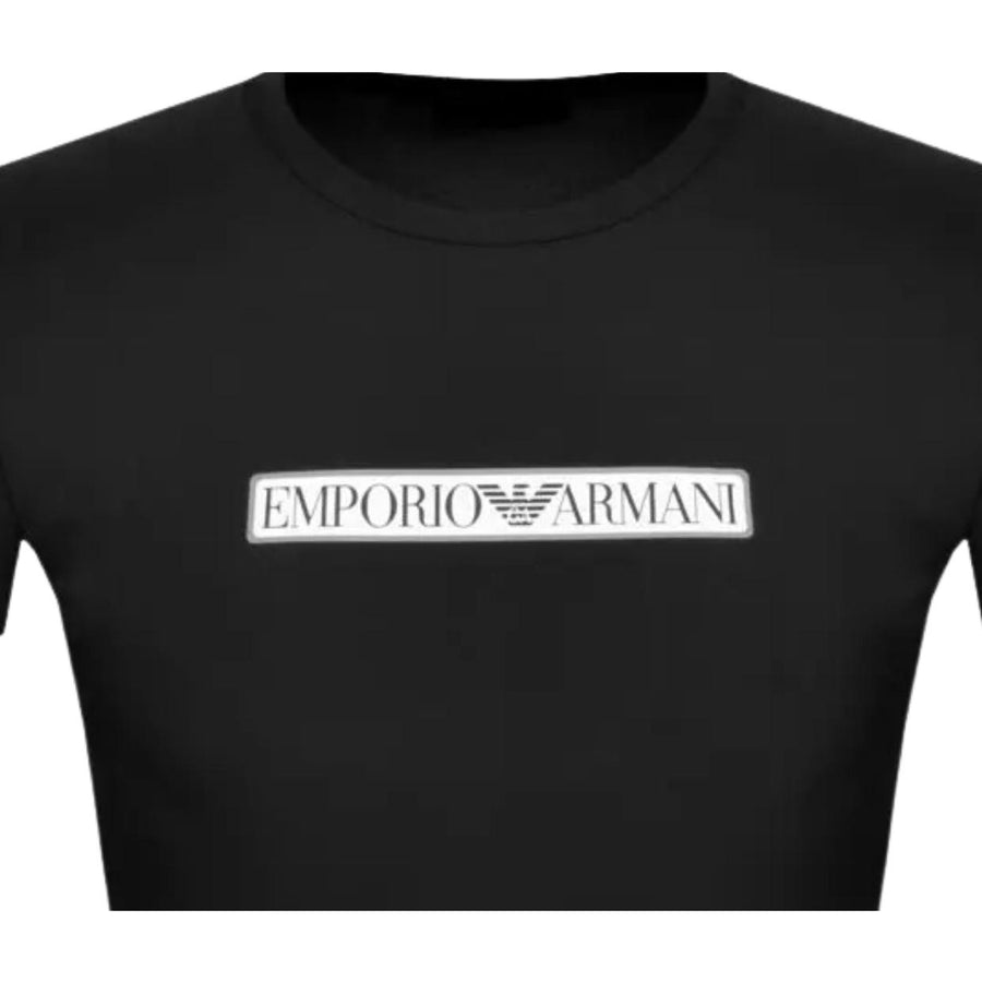 Emporio Armani Bodywear Logo Label Black T-Shirt