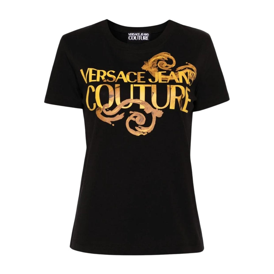 Versace Jeans Couture Watercolour Couture Logo Black T-Shirt