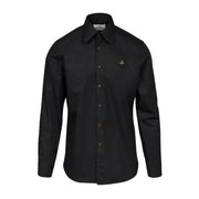 Vivienne Westwood Embroidered Logo Ghost Black Shirt