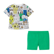 Moschino Baby Graphic Print Two Piece Shorts Set