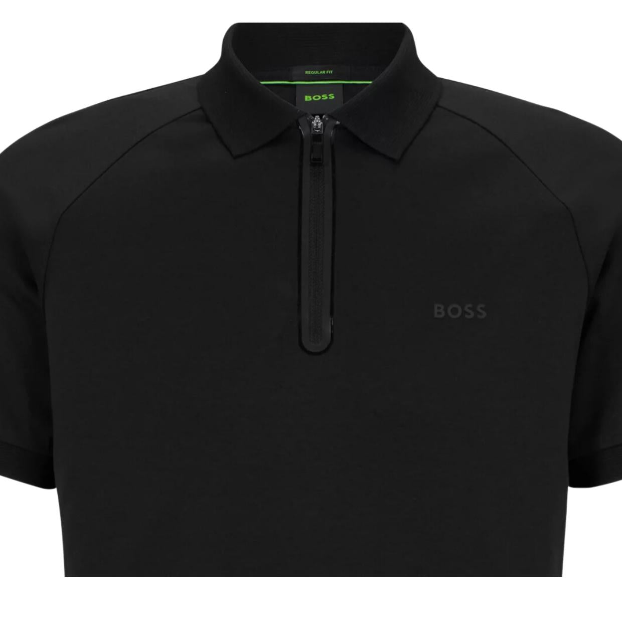BOSS Philix Half Zip Black Polo Shirt