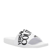 Versace Jeans Couture Logo White Sliders