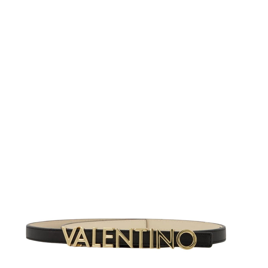 Valentino Bags Lettering Logo Belty Black Belt