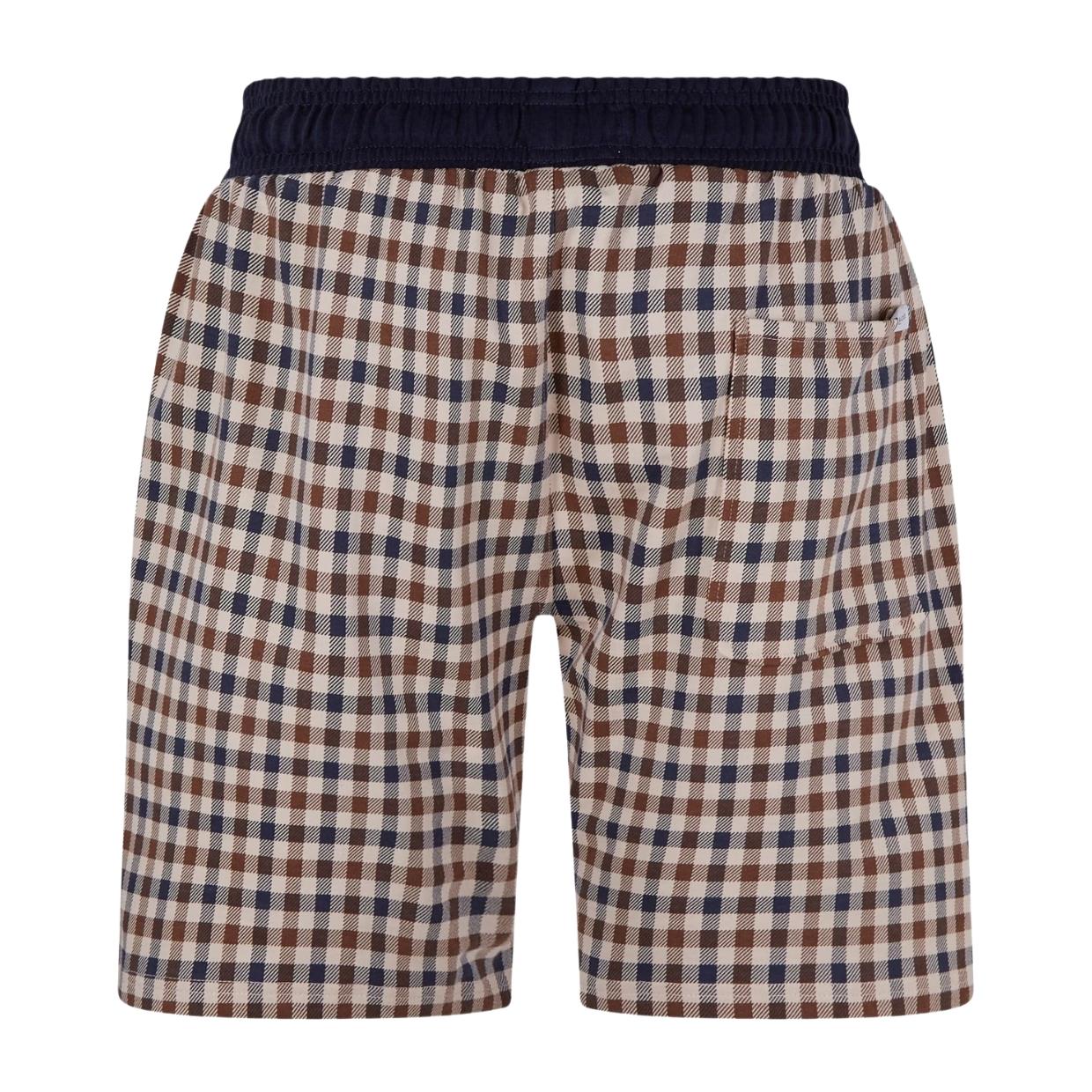 Aquascutum Active Club Check Navy Sweat Short