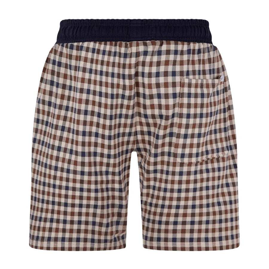 Aquascutum Active Club Check Navy Sweat Short