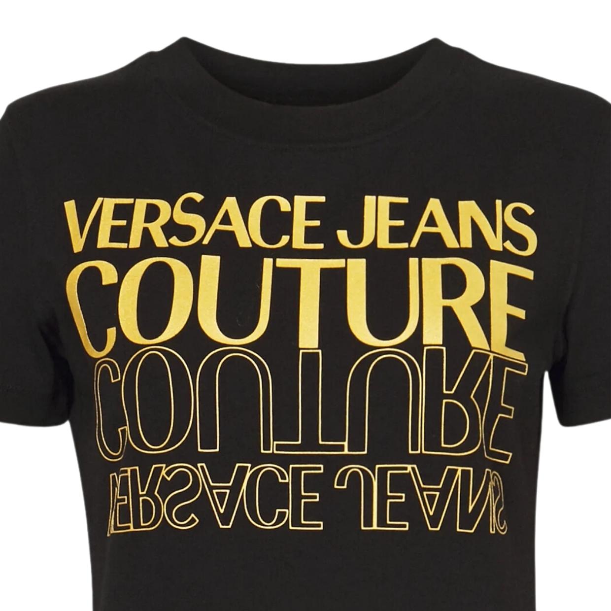 Versace Jeans Couture Upside Down Logo Black T-Shirt