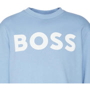 BOSS Printed Logo WeBasicCrew Blue Sweatshirt